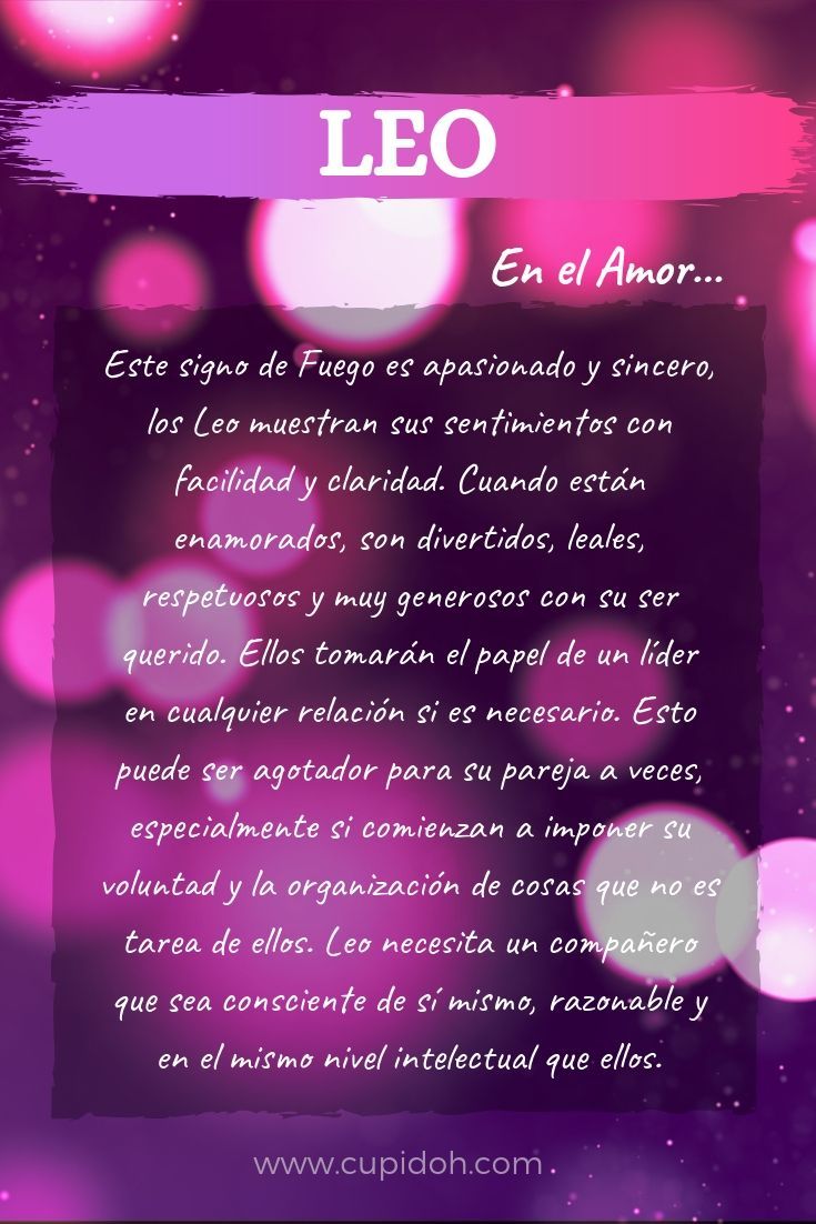 Leo en el amor